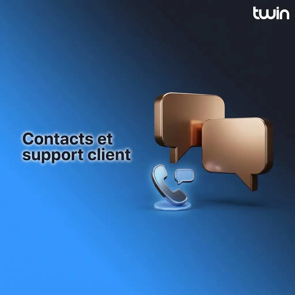 Support client Twin : chat en direct, formulaire, e-mail et centre d’aide pour compte, paiements, bonus et KYC