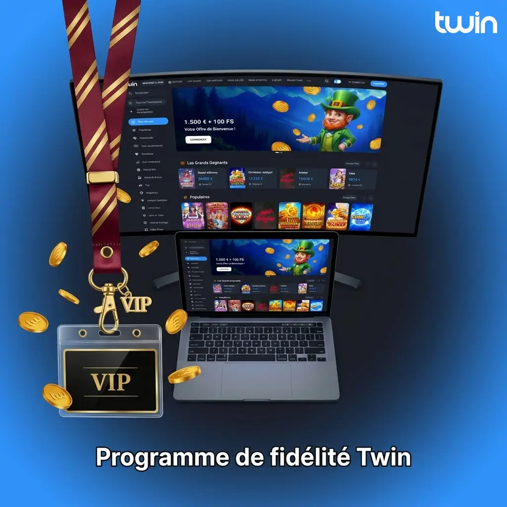 Programme de fidélité Twin avec bonus VIP personnalisés, remise en argent et tours gratuits